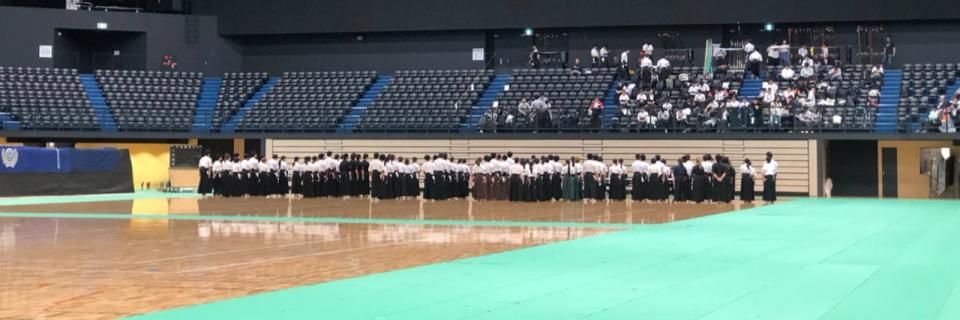 第57回九州学生弓道選手権大会の開会式の様子です。