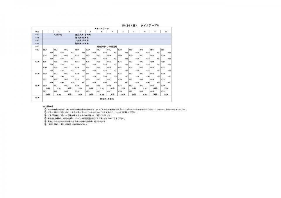 タイムテーブル