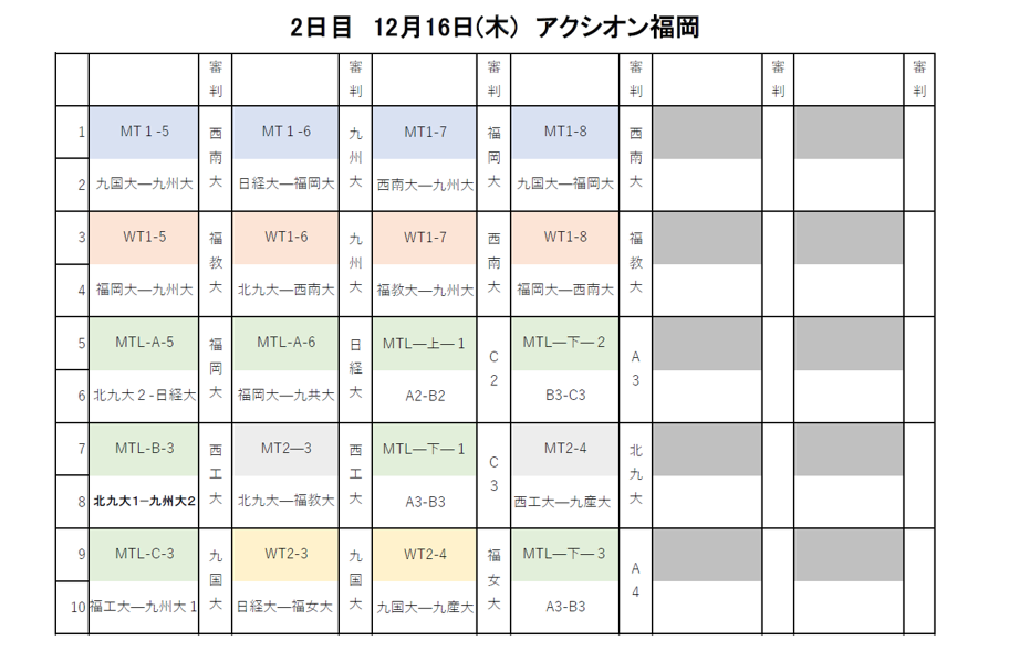 タイムテーブル