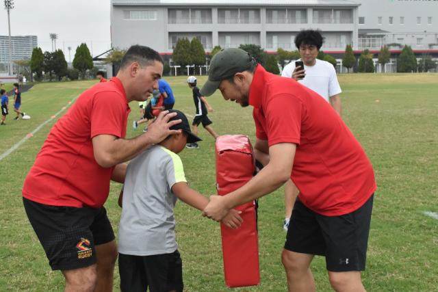タックル練習の様子